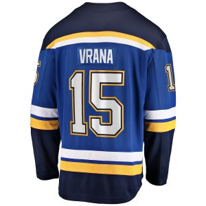 Men’s St. Louis Blues Jakub Vrana Fanatics Branded Blue Home Breakaway Jersey