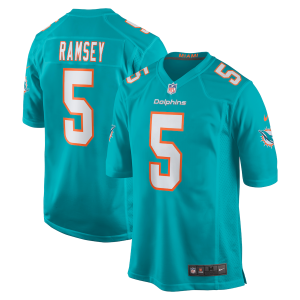 Men’s Miami Dolphins Jalen Ramsey Nike Aqua Team Color Game Jersey