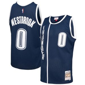 Men’s Oklahoma City Thunder Russell Westbrook Mitchell & Ness Blue 2015/16 Swingman Jersey