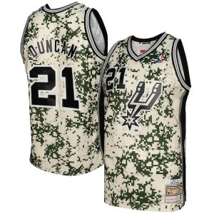 Men’s San Antonio Spurs Tim Duncan Mitchell & Ness Camo 2013/14 Swingman Jersey