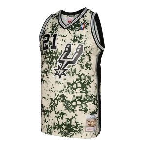 Men’s San Antonio Spurs Tim Duncan Mitchell & Ness Camo 2013/14 Swingman Jersey