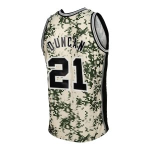 Men’s San Antonio Spurs Tim Duncan Mitchell & Ness Camo 2013/14 Swingman Jersey