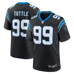 Men’s Carolina Panthers Shy Tuttle Nike Black Game Player Jersey