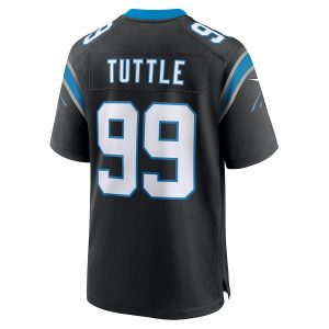 Men’s Carolina Panthers Shy Tuttle Nike Black Game Player Jersey
