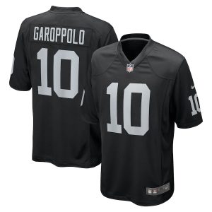 Men’s Las Vegas Raiders Jimmy Garoppolo Nike Black Game Player Jersey