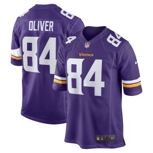 Men’s Minnesota Vikings Josh Oliver Nike Purple Game Player Jersey