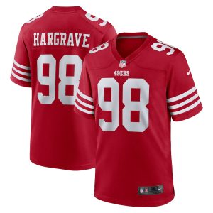 Men’s San Francisco 49ers Javon Hargrave Nike Scarlet Game Player Jersey