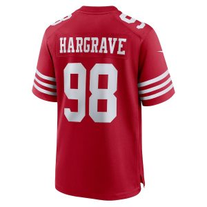 Men’s San Francisco 49ers Javon Hargrave Nike Scarlet Game Player Jersey