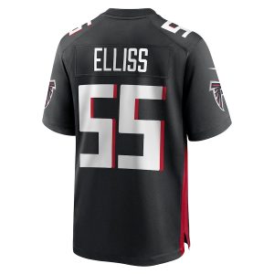 Men’s Atlanta Falcons Kaden Elliss Nike Black Game Player Jersey