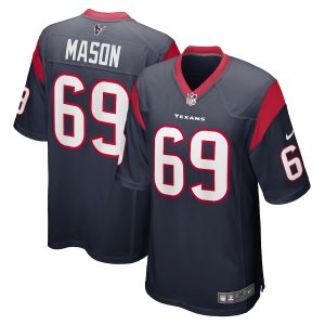Men’s Houston Texans Shaq Mason Nike Navy Game Player Jersey
