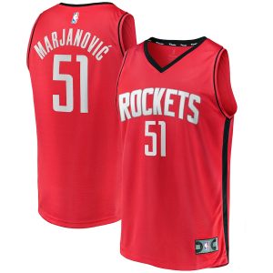 Men’s Houston Rockets Boban Marjanovic Fanatics Branded Red Fast Break Player Jersey – Icon Edition