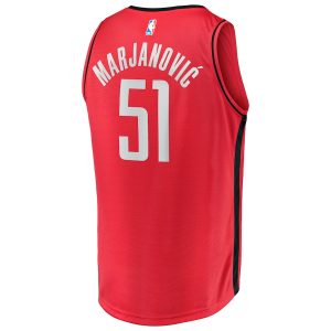 Men’s Houston Rockets Boban Marjanovic Fanatics Branded Red Fast Break Player Jersey – Icon Edition