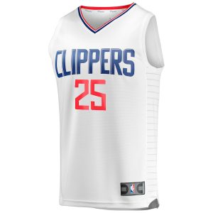 Men’s LA Clippers Moussa Diabaté Fanatics Branded White Fast Break Player Jersey – Association Edition