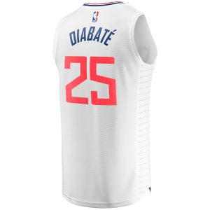 Men’s LA Clippers Moussa Diabaté Fanatics Branded White Fast Break Player Jersey – Association Edition