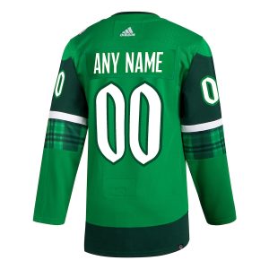 Men’s Calgary Flames adidas Kelly Green St. Patrick’s Day Authentic Custom Jersey