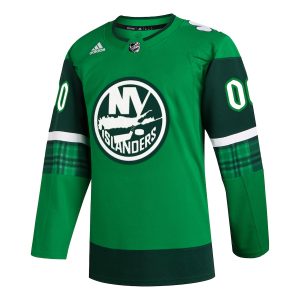 Men’s New York Islanders adidas Kelly Green St. Patrick’s Day Authentic Custom Jersey