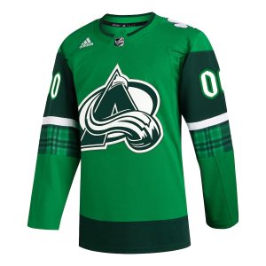 Men’s Colorado Avalanche adidas Kelly Green St. Patrick’s Day Authentic Custom Jersey