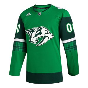 Men’s Nashville Predators adidas Kelly Green St. Patrick’s Day Authentic Custom Jersey