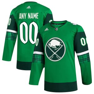 Men’s Buffalo Sabres adidas Kelly Green St. Patrick’s Day Authentic Custom Jersey