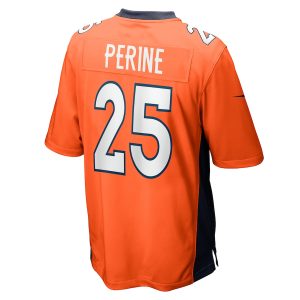 Men’s Denver Broncos Samaje Perine Nike Orange Game Player Jersey