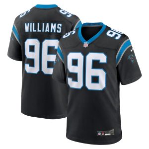 Men’s Carolina Panthers DeShawn Williams Nike Black Game Player Jersey