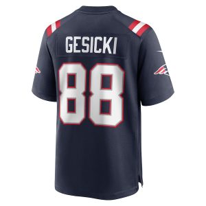 Men’s New England Patriots Mike Gesicki Nike Navy Game Jersey