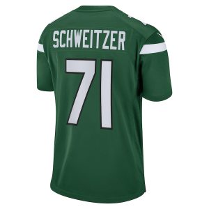 Men’s New York Jets Wes Schweitzer Nike Green Game Jersey
