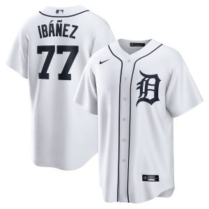 Men’s Detroit Tigers Andy Ibáñez Nike White Home Replica Player Jersey