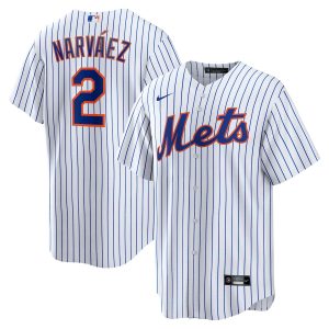 Men’s New York Mets Omar Narváez Nike White Home Replica Player Jersey