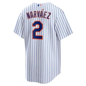 Men’s New York Mets Omar Narváez Nike White Home Replica Player Jersey