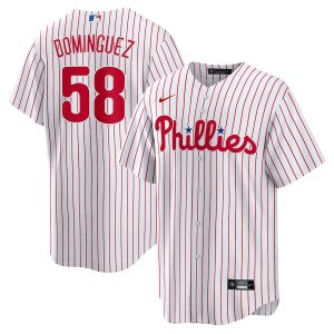 Men’s Philadelphia Phillies Seranthony Domínguez Nike White Home Replica Player Jersey