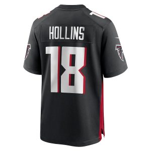 Men’s Atlanta Falcons Mack Hollins Nike Black Game Player Jersey