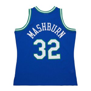 Men’s Dallas Mavericks Jamal Mashburn Mitchell & Ness Blue 2001/02 Hardwood Classics Swingman Jersey