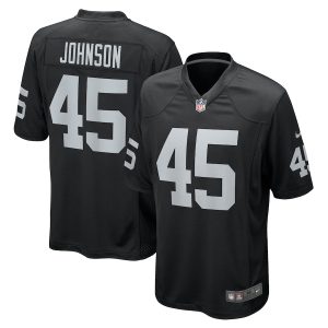 Men’s Las Vegas Raiders Jaquan Johnson Nike Black Game Player Jersey
