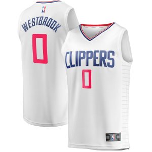 Men’s LA Clippers Russell Westbrook Fanatics Branded White Fast Break Player Jersey – Association Edition