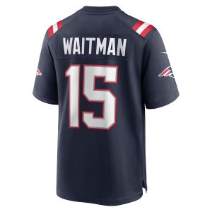 Men’s New England Patriots Corliss Waitman Nike Navy Game Jersey