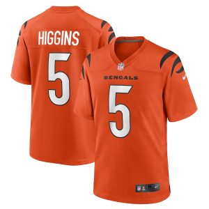 Men’s Cincinnati Bengals Tee Higgins Nike Orange Alternate Game Player Jersey