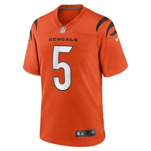 Men’s Cincinnati Bengals Tee Higgins Nike Orange Alternate Game Player Jersey