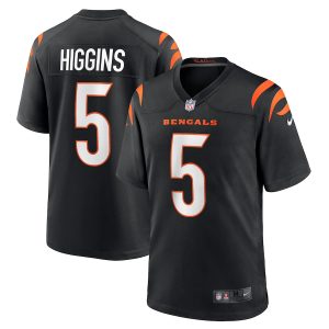 Men’s Cincinnati Bengals Tee Higgins Nike Black Game Player Jersey