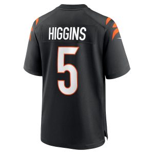 Men’s Cincinnati Bengals Tee Higgins Nike Black Game Player Jersey