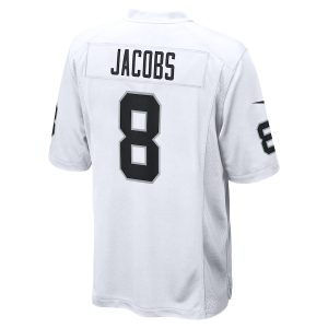 Men’s Las Vegas Raiders Josh Jacobs Nike White Game Player Jersey