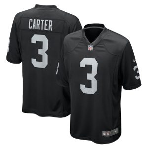 Men’s Las Vegas Raiders DeAndre Carter Nike Black Game Player Jersey
