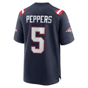 Men’s New England Patriots Jabrill Peppers Nike Navy Game Player Jersey