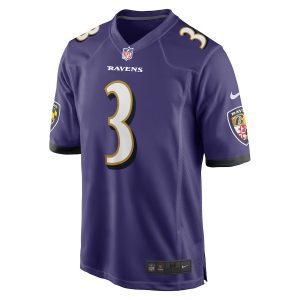 Men’s Baltimore Ravens Odell Beckham Jr. Nike Purple Game Jersey