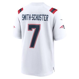 Men’s New England Patriots JuJu Smith-Schuster Nike White Game Player Jersey