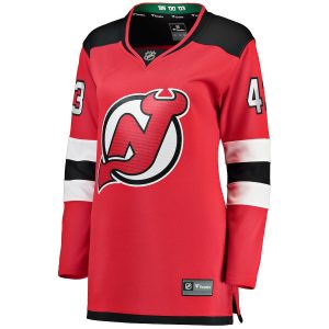 Women’s New Jersey Devils Luke Hughes Fanatics Branded Red Home Breakaway Player Jersey