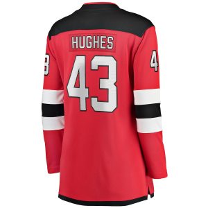 Women’s New Jersey Devils Luke Hughes Fanatics Branded Red Home Breakaway Player Jersey