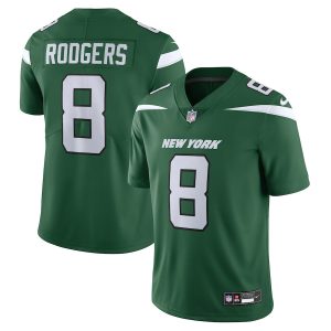 Men’s New York Jets Aaron Rodgers Nike Gotham Green Vapor Untouchable Limited Jersey