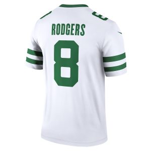 Men’s New York Jets Aaron Rodgers Nike Spotlight White Alternate Legend Player Jersey