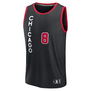 Men’s Chicago Bulls Zach LaVine Fanatics Branded Black Fast Break Jersey – City Edition